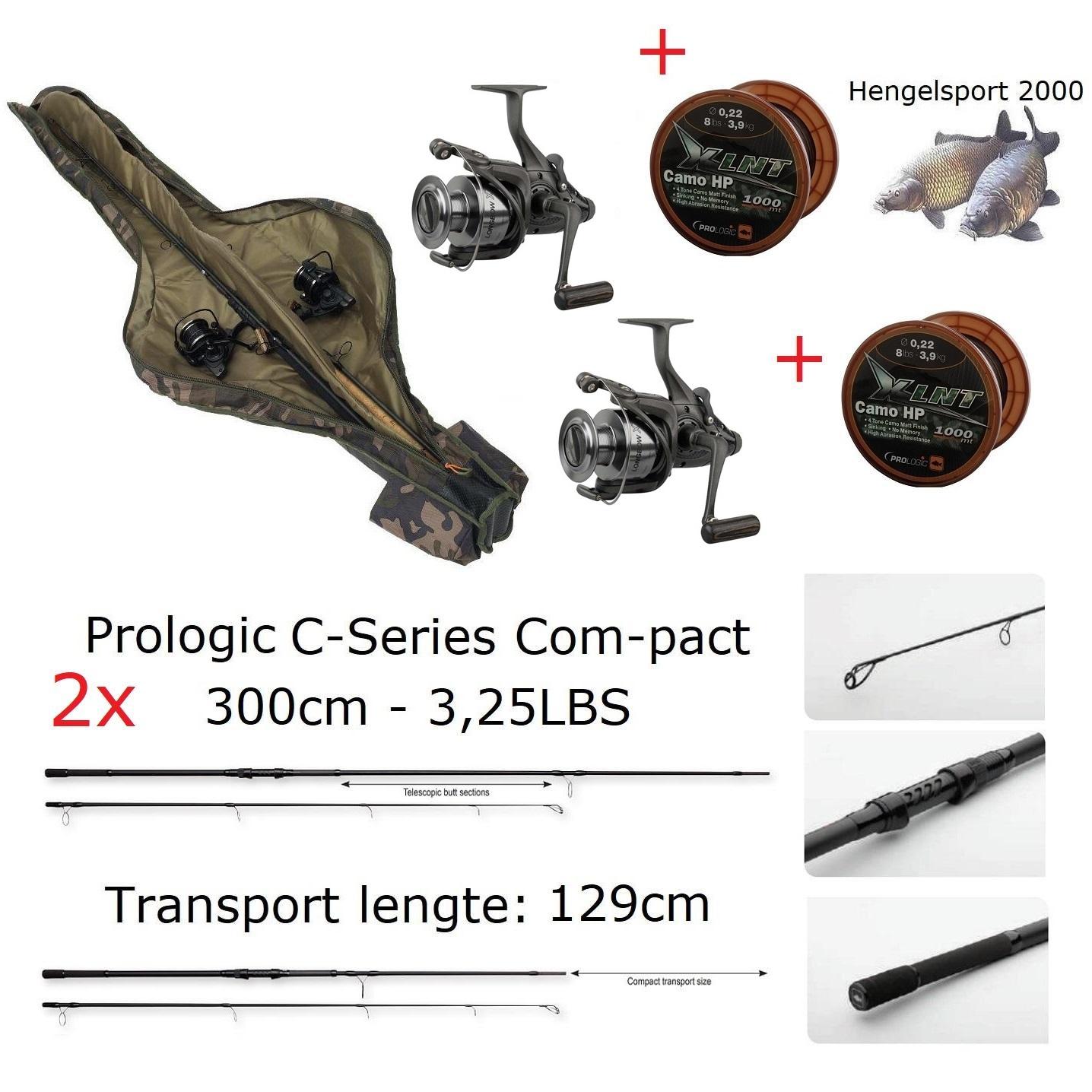 Karperset Prologic C-Series Com-pact 2 Rods 10FT