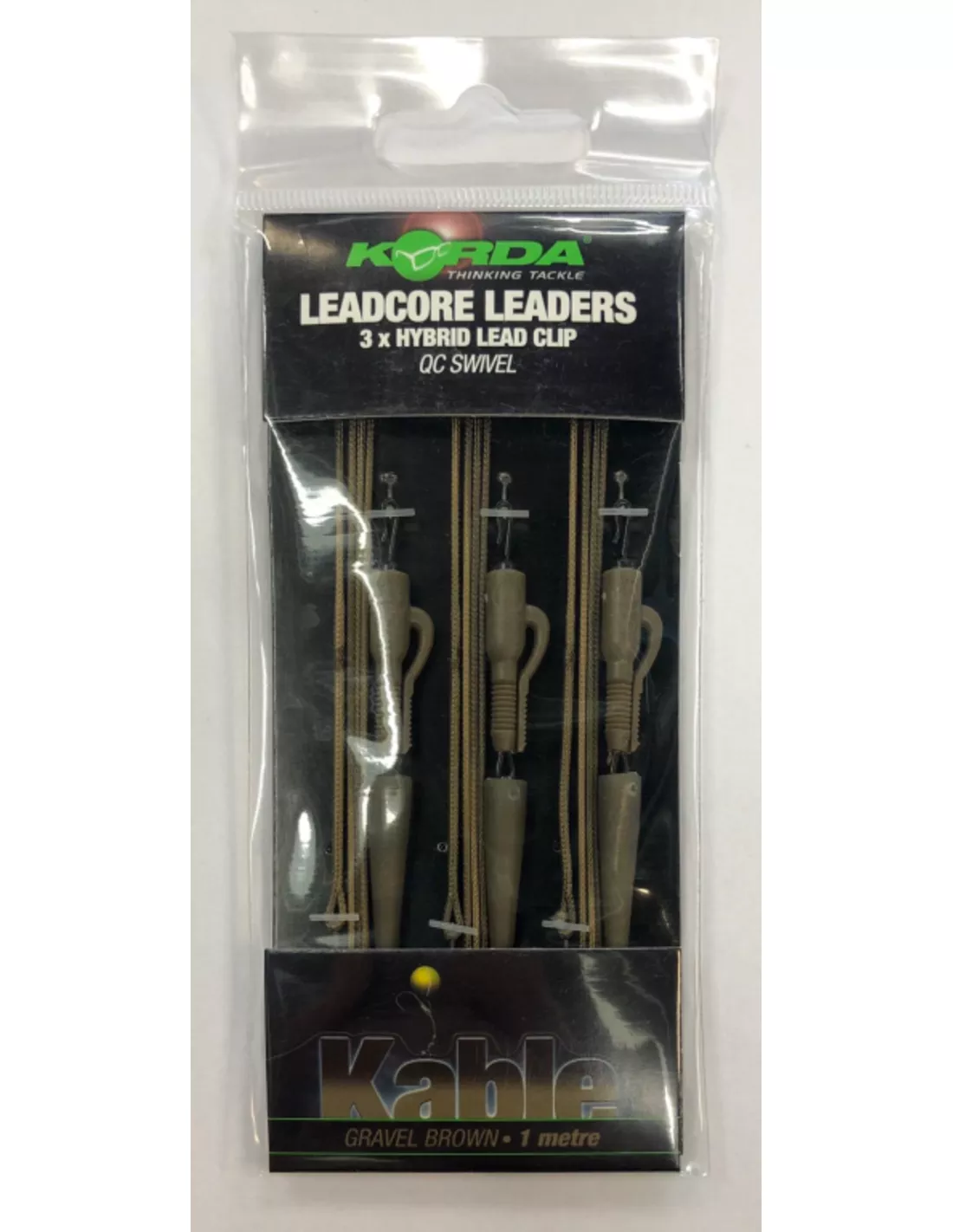 Korda Leadcore Leader Hybrid Lead Clip QC Swivel
