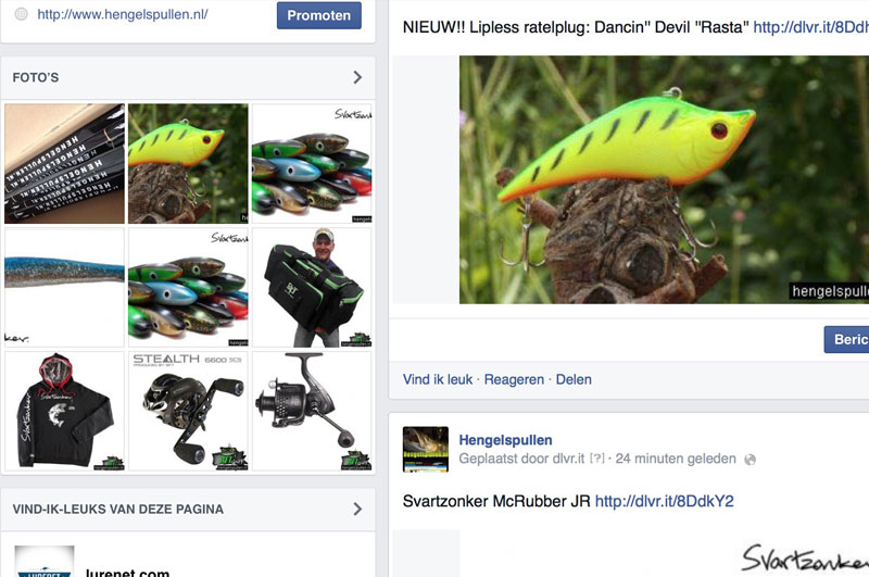 Update - Advertenties hengelsportzaken verschijnen nu ook op Facebook