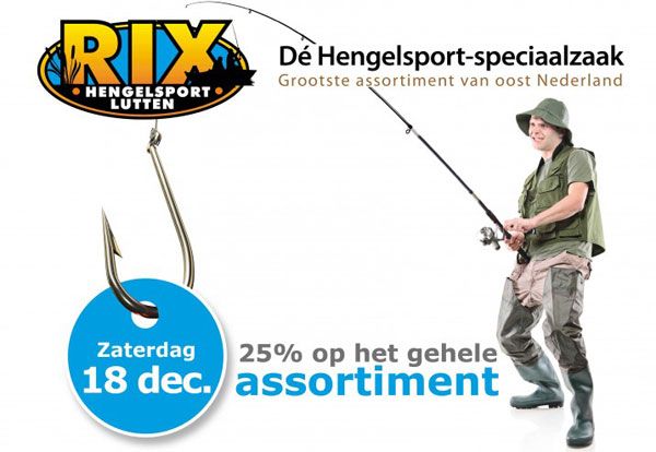 Zaterdag 18 december 25% korting bij Rix